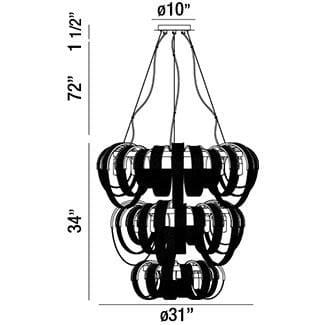 Eurofase 17 Light Sage Chandelier
