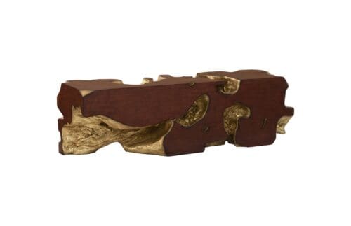 Freeform Gold Wood Bench